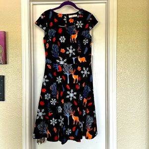 HR Homrain Deer Print Dress, NWOT